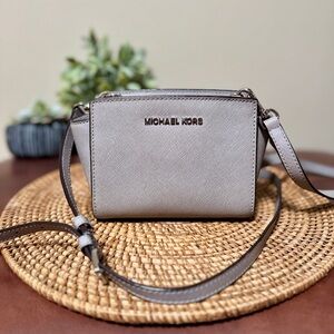 Michael Kors Taupe Crossbody Bag